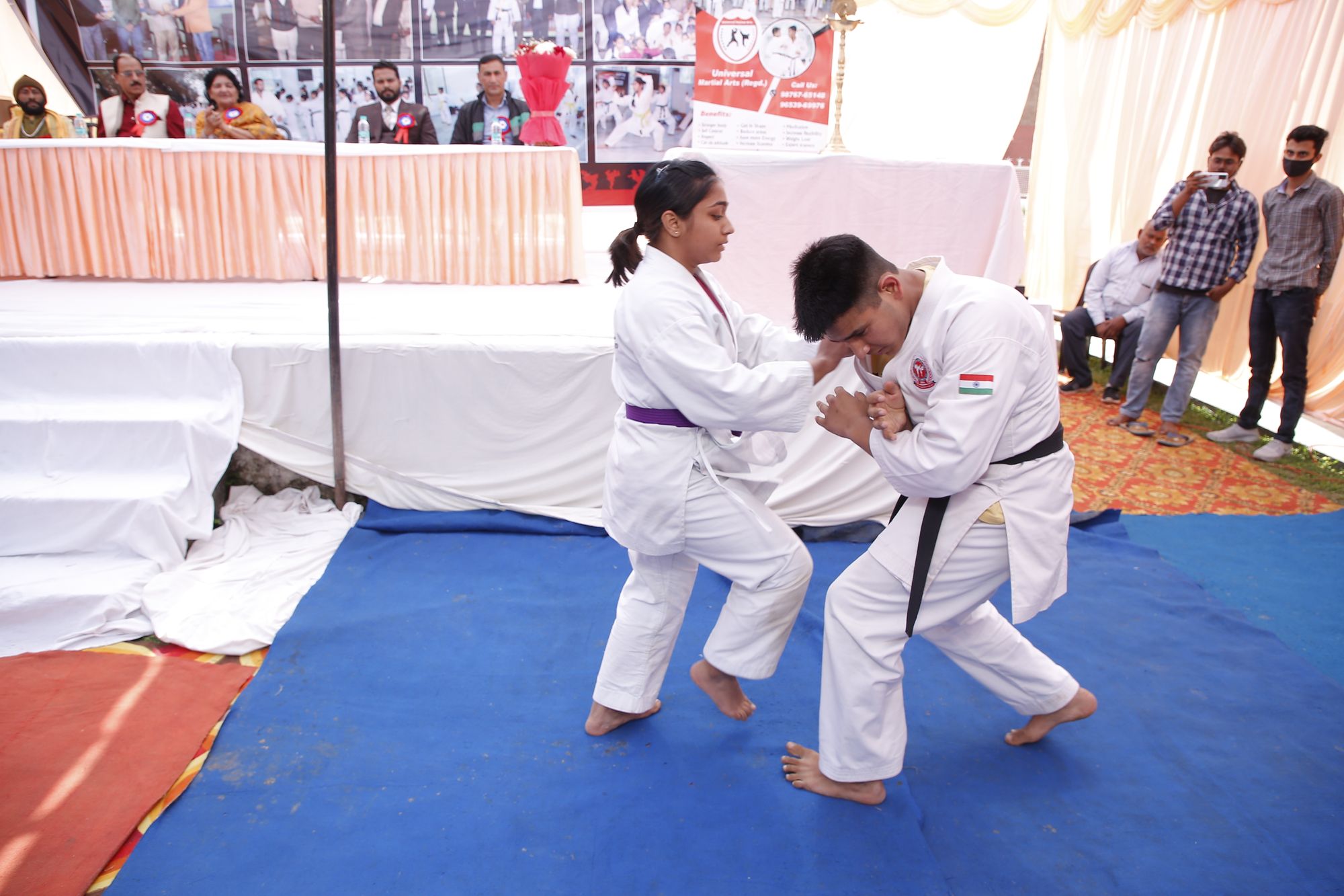Shotokan Karate Belt Grading Test and Camp at Gyandeep School Sector 20-C, Chandigarh 13-03-2022.